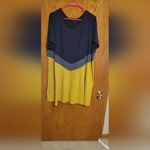 Navy and Yellow Dress